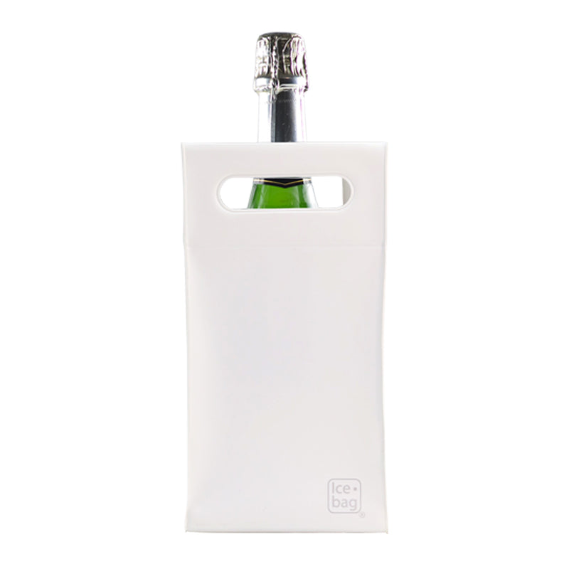 Ice.bag® SQUARE BLANC|Rafraîchisseur 1 bouteille|par 100