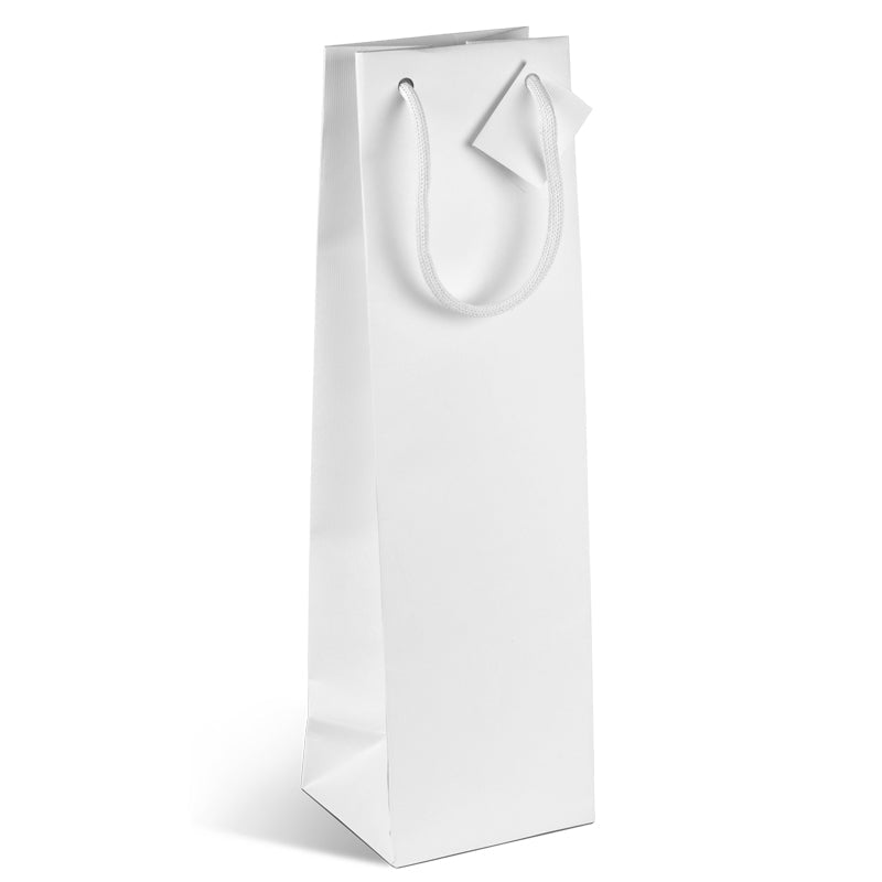 Sac Magnum Natural White|kraft blanc| poignées papier | 13+11,4x44cm |par 100