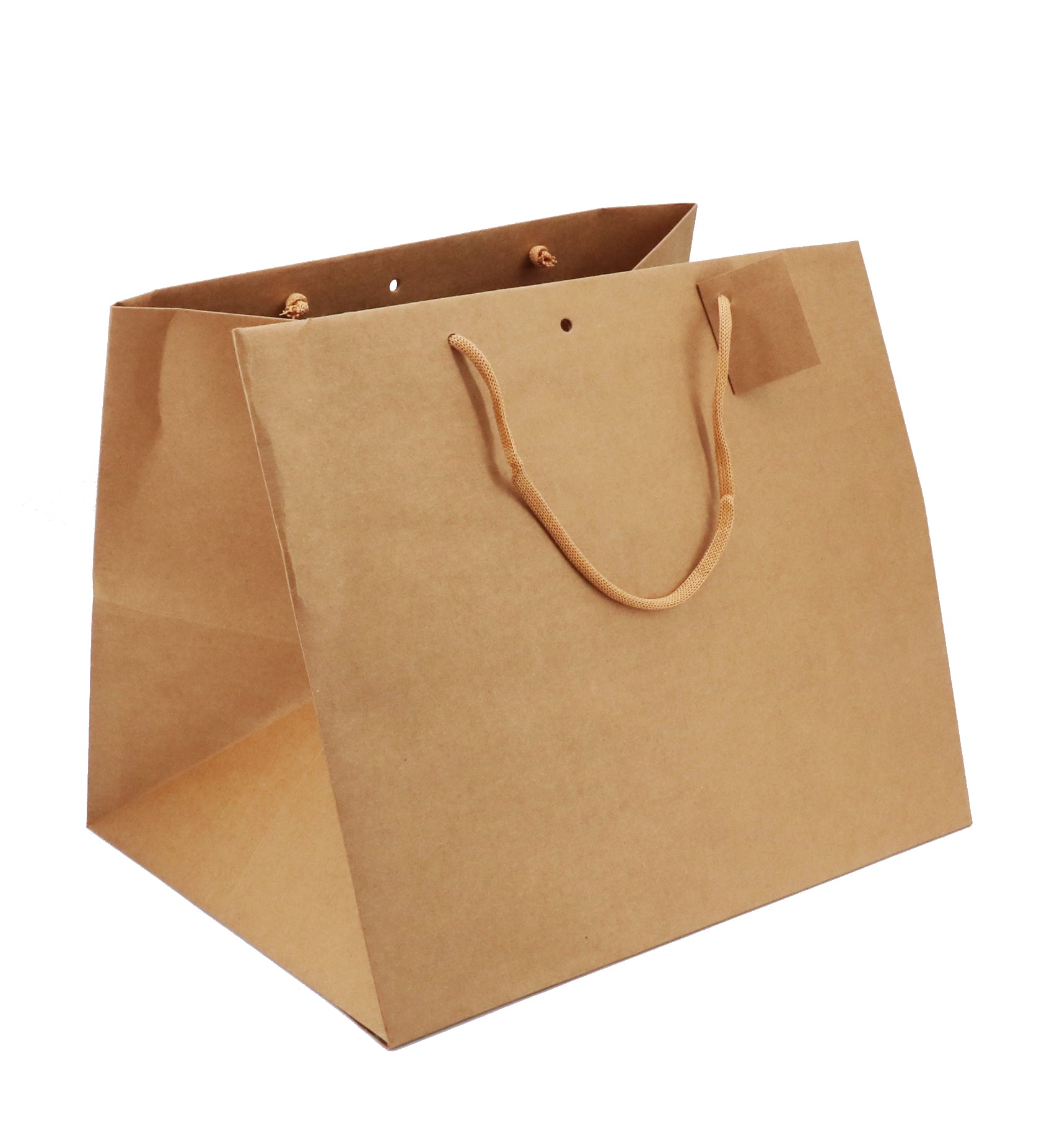 Sac luxe Catering|kraft brun|poignées papier|38+31x32cm|par 50