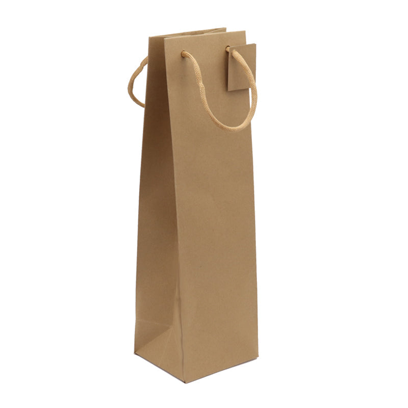Sac 1 bouteille jeroboam|kraft brun|poignées papier|15+14x53cm|par 100