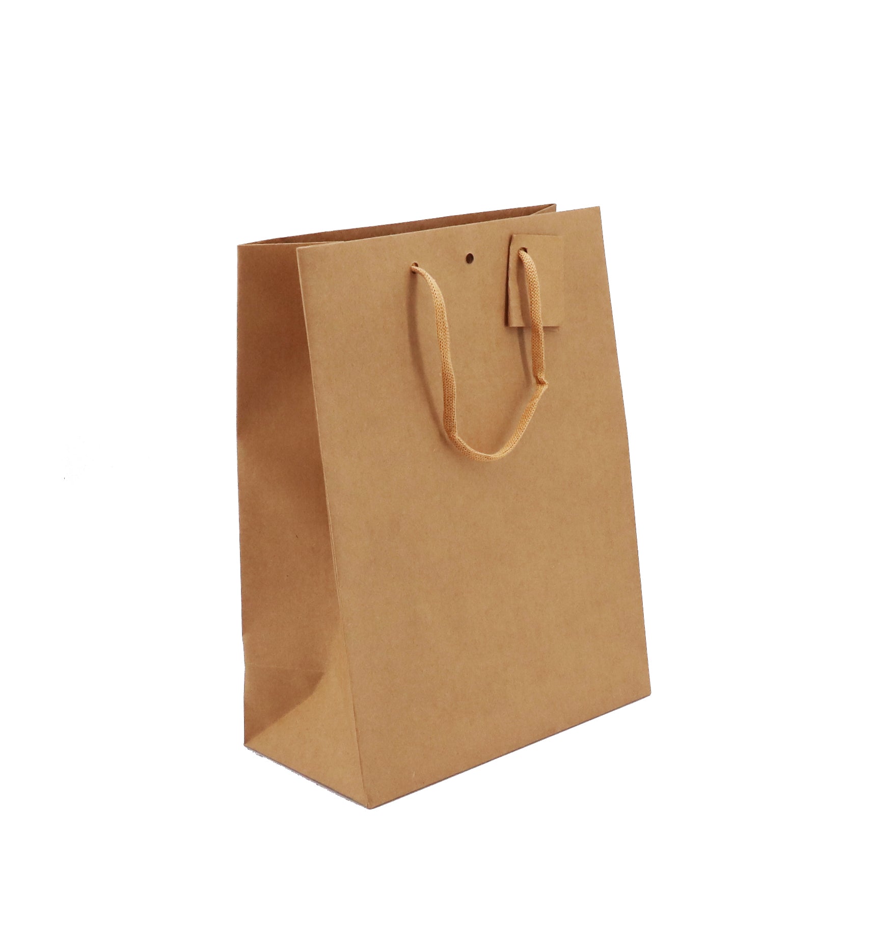 Sac luxe Classic|kraft brun|poignées papier|25+13x33cm|par 150