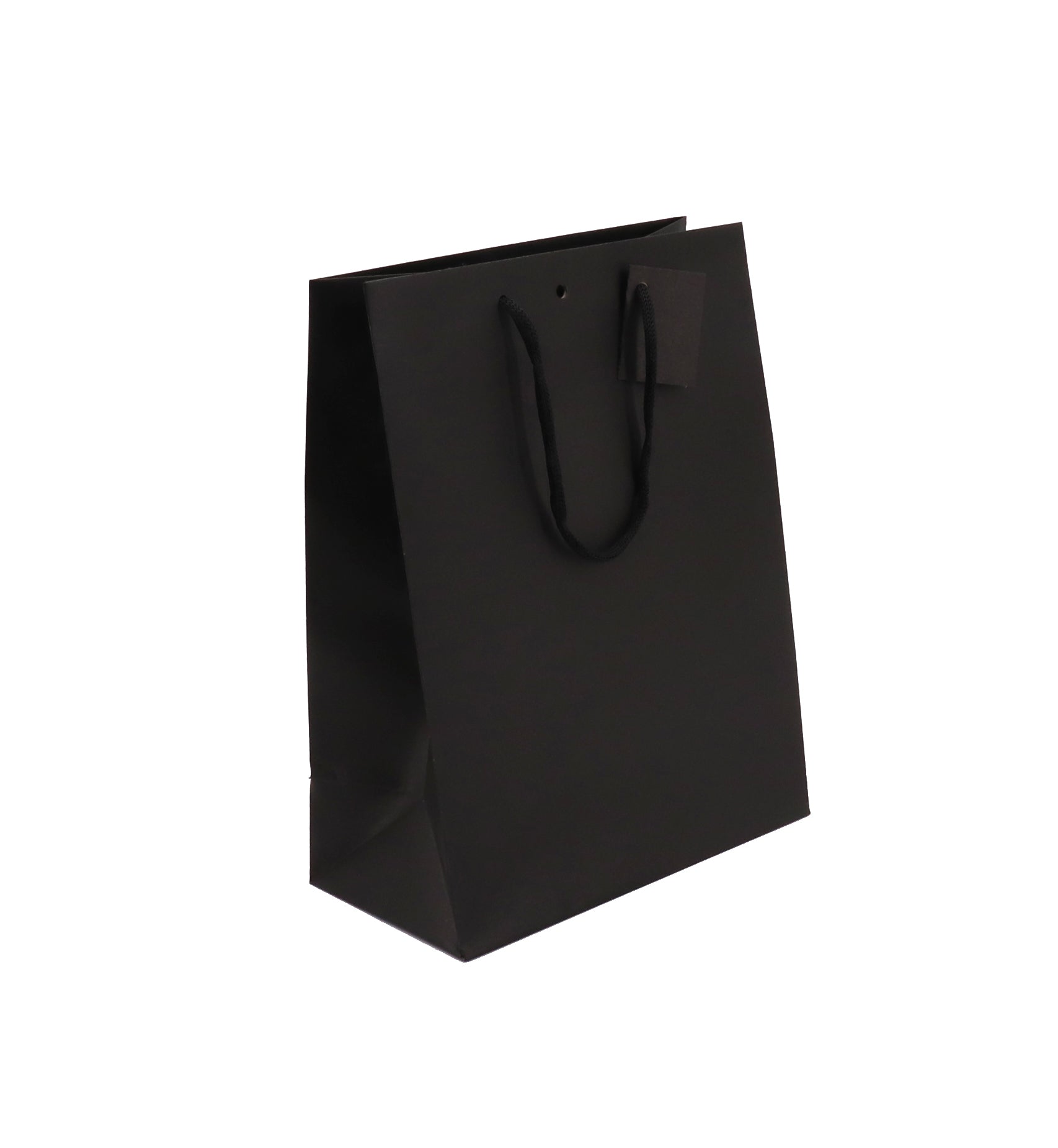 Sac luxe Classic|kraft noir|poignées papier|25+13x33cm|par 150