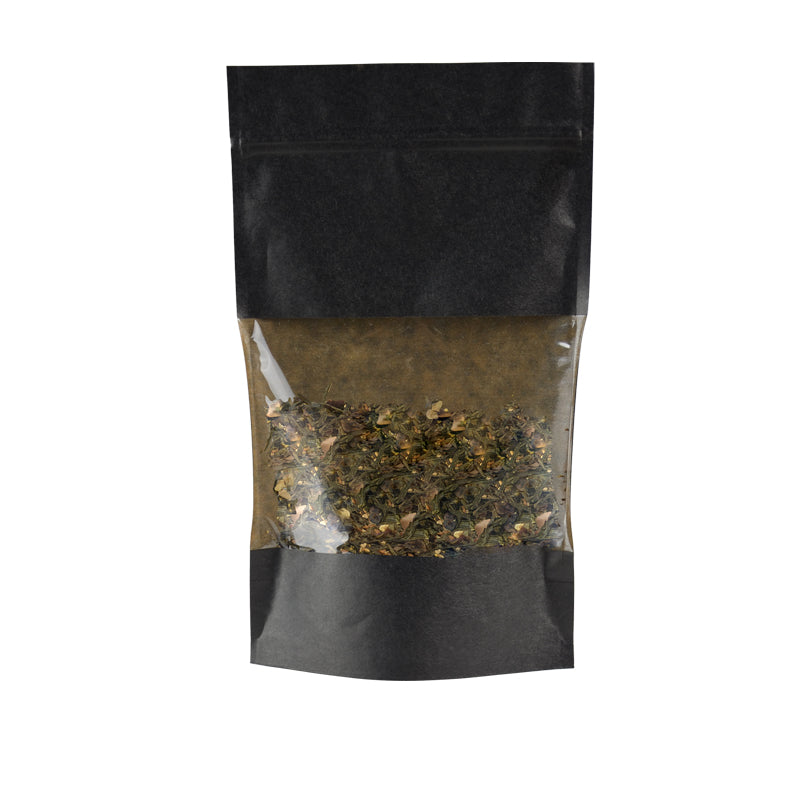 Sachet Doypack à fenêtre et zip hermétique 750ml|kraft noir|par 600