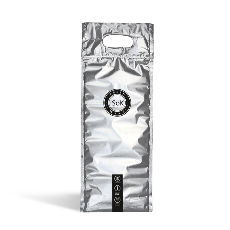 Sac isotherme 1 bouteille ISOK argent|18,2x47cm|par 100