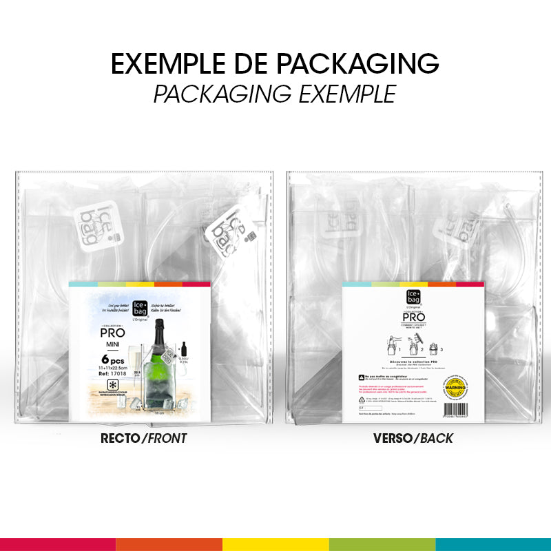 Ice.bag® MINI CLEAR|Rafraîchisseur 1 bouteille|par 120