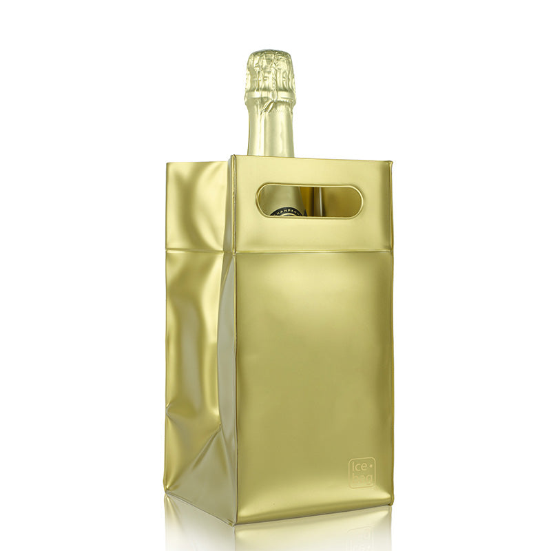 Ice.bag® SQUARE GOLD | 1 Bottle Cooler | 100
