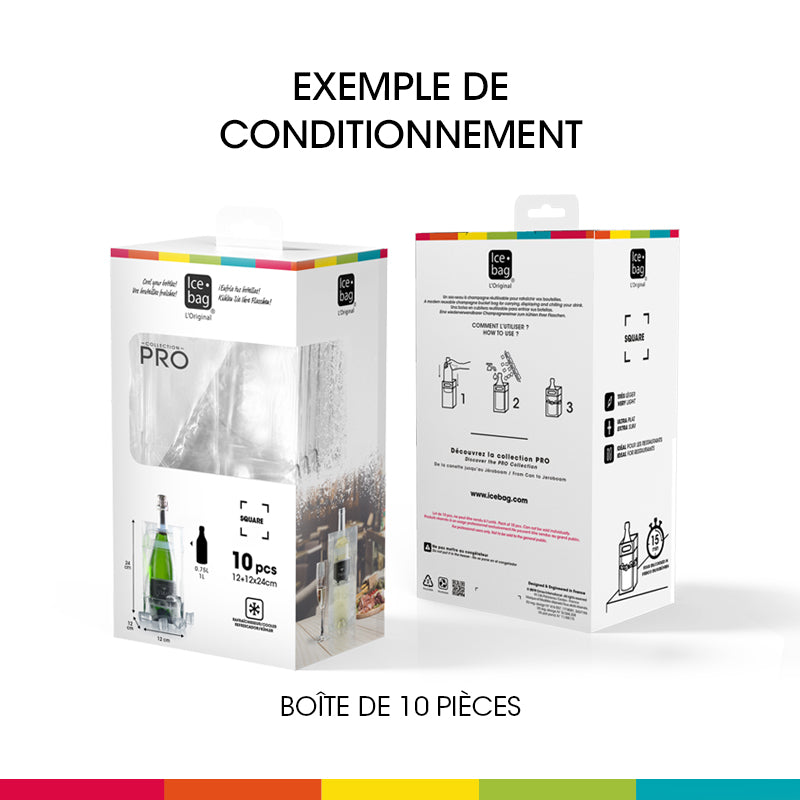 Ice.bag® SQUARE GOLD | 1 Bottle Cooler | 100