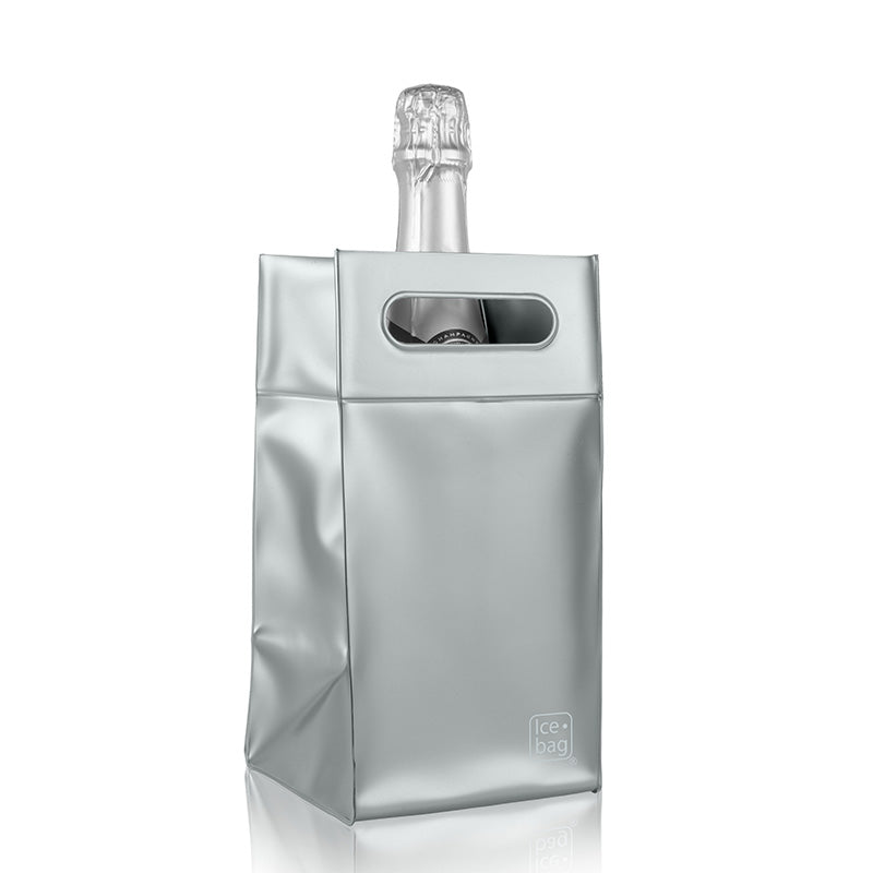 Ice.bag® SQUARE SILVER | 1 Bottle Cooler | 100