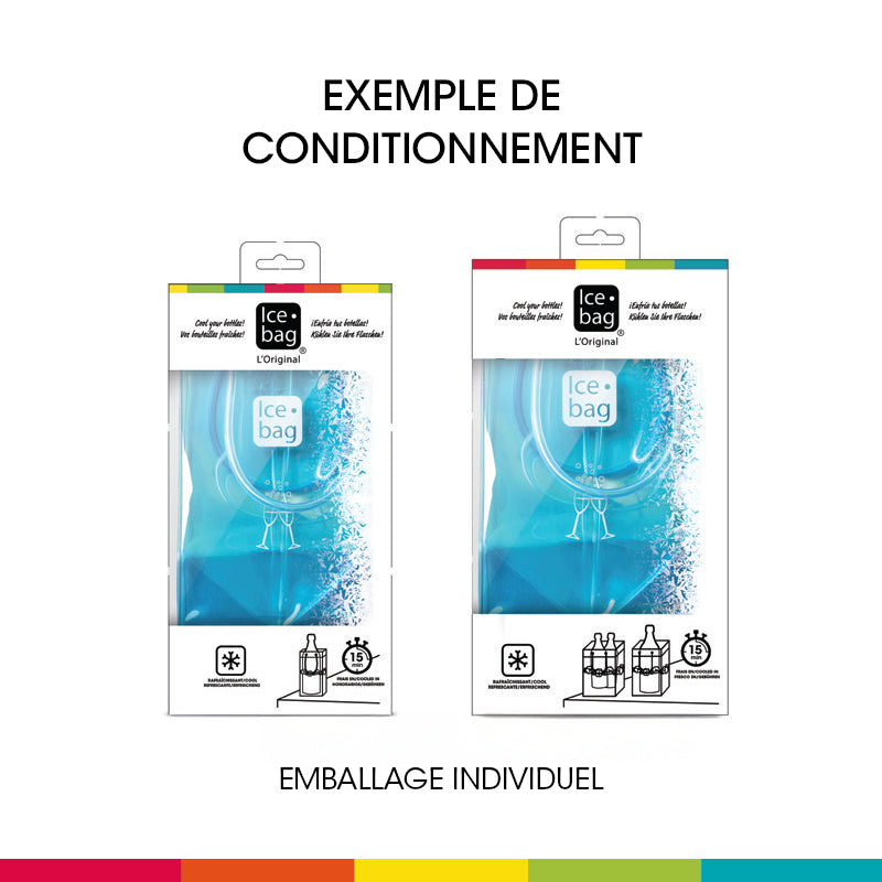Ice.bag® CLASSIC KING CLEAR | 2-bottle or 1-magnum cooler | 24 per pack