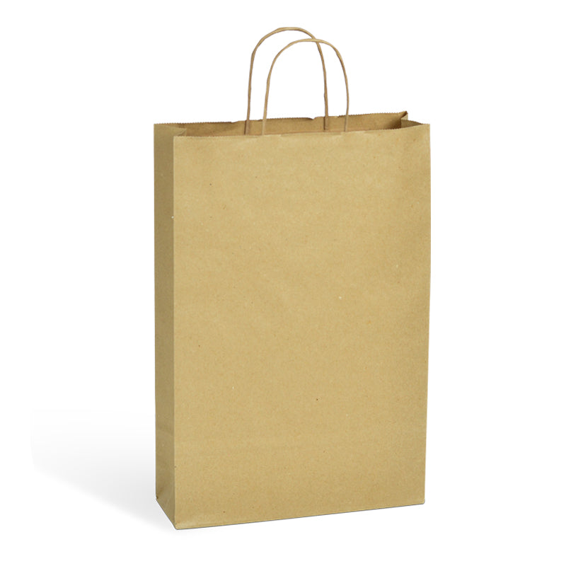 Sac 3 bouteilles|kraft brun|poignées torsadées|26+8x39cm|par 100