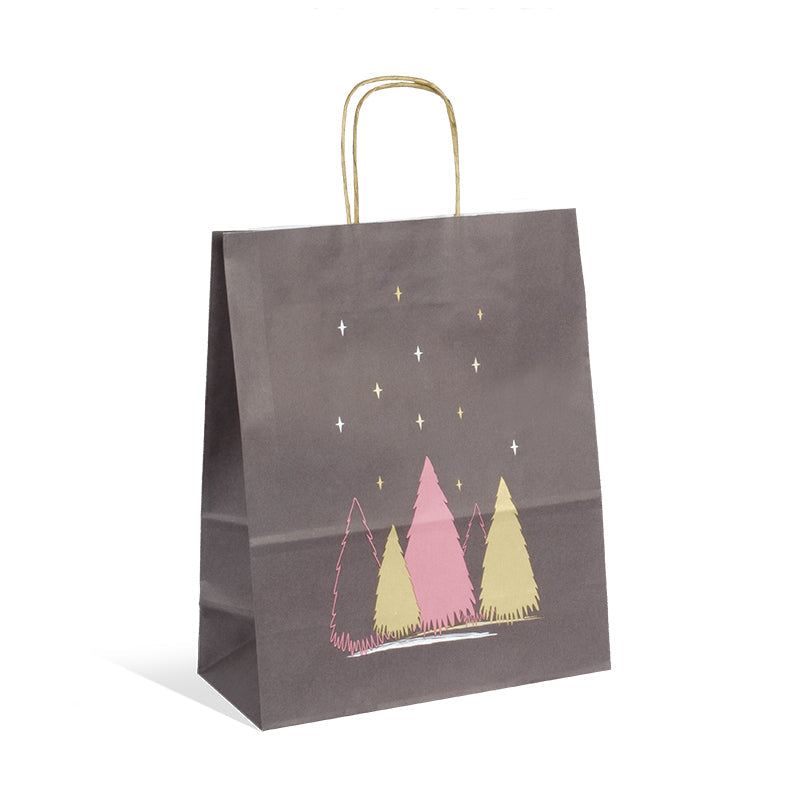 Sac Narnia|kraft blanc|poignées torsadées|26+12x32cm|par 250