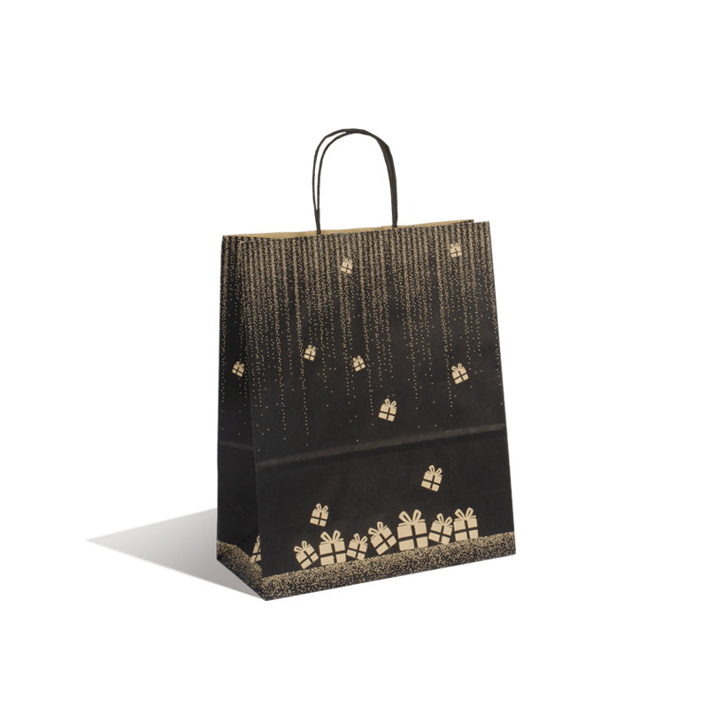 Sac Gala II kraft brun poignées torsadées 26+12x31cm par 250