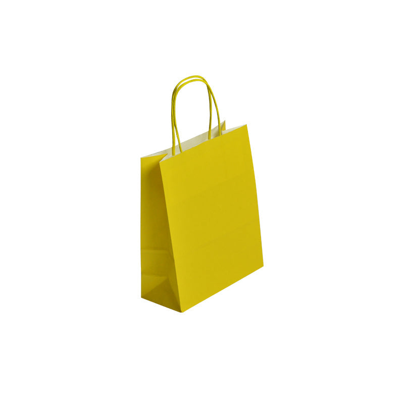 Sac Festival CITRON|kraft blanc|poignées torsadées|18+8x22cm|par 300
