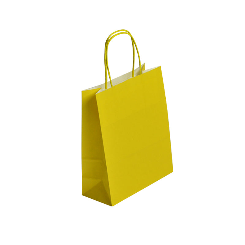 Sac Festival CITRON|kraft blanc|poignées torsadées|23+12x30cm|par 250