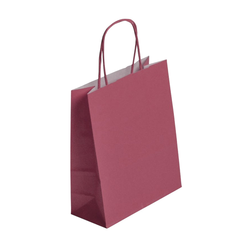 Sac Festival LIE DE VIN|kraft blanc|poignées torsadées | 35+14x40cm | par 250