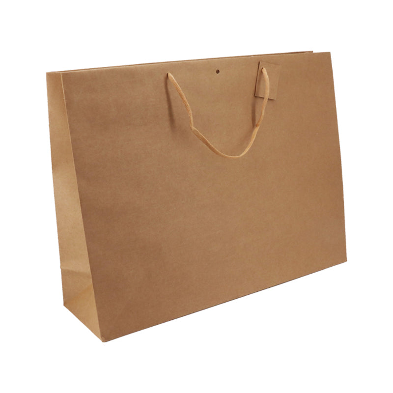 Sac luxe Giant|kraft brun|poignées papier|52+16x40cm|par 50