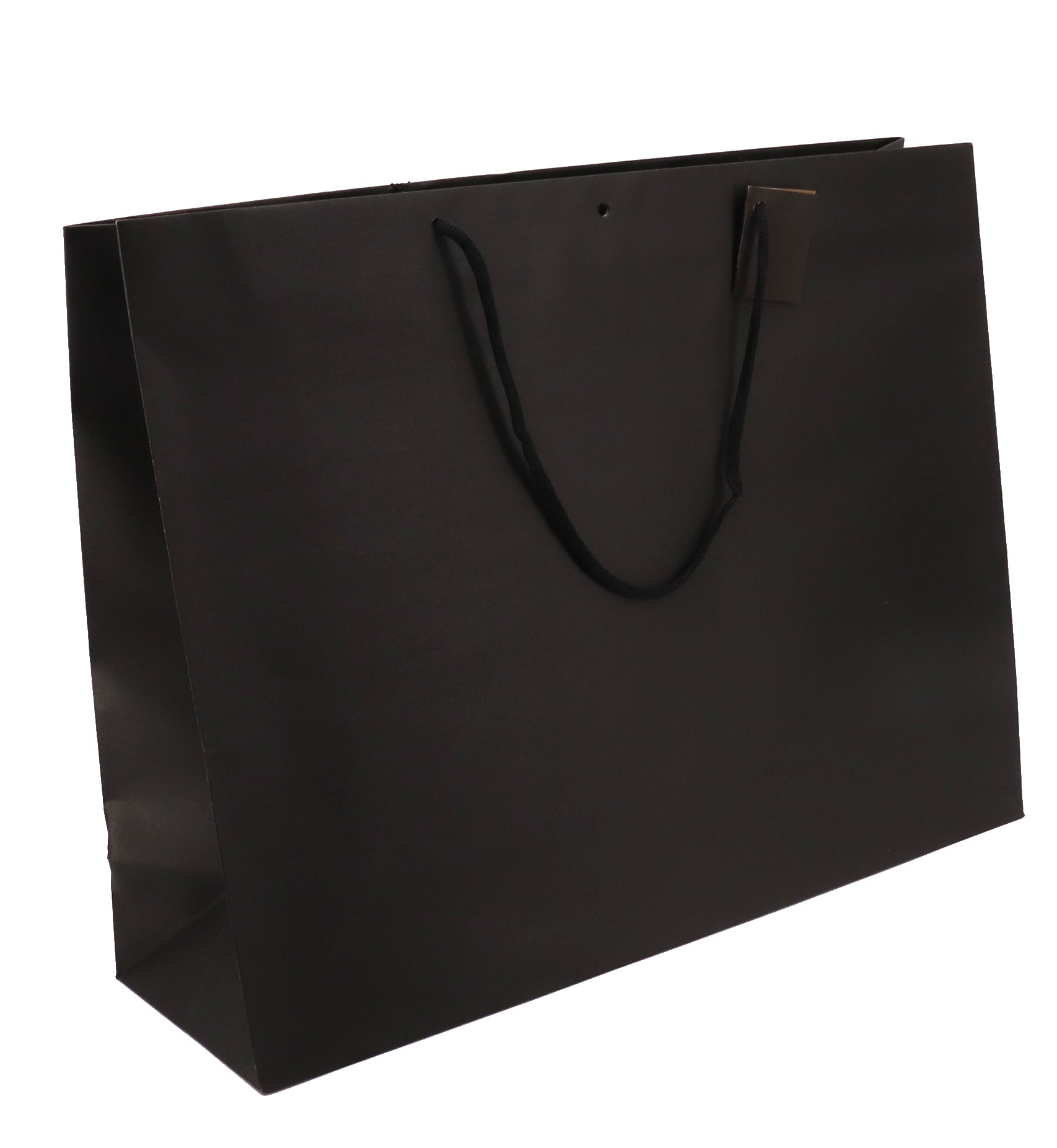 Sac luxe Giant|kraft noir|poignées papier|52+16x40cm|par 50
