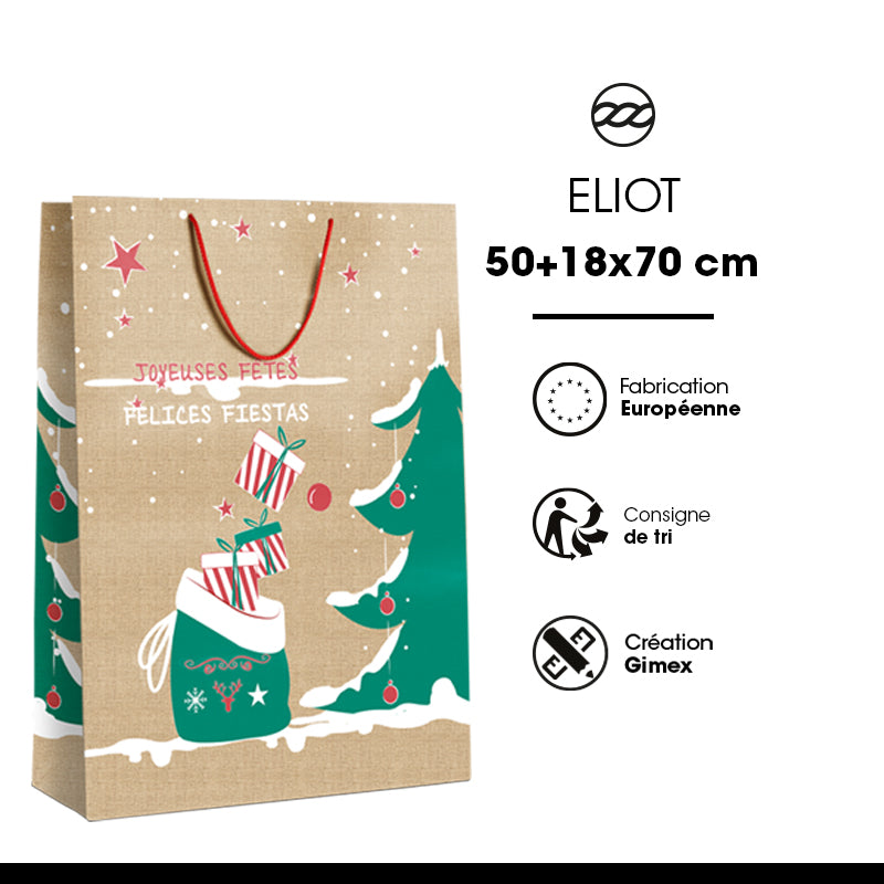Sac ELIOT GIANT|poignées cordelières|50+18x70 cm|par 60
