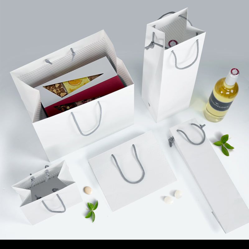 Sac boutique Small Lupuna|poignées papier|11,4+6,4x14,6cm|par 300