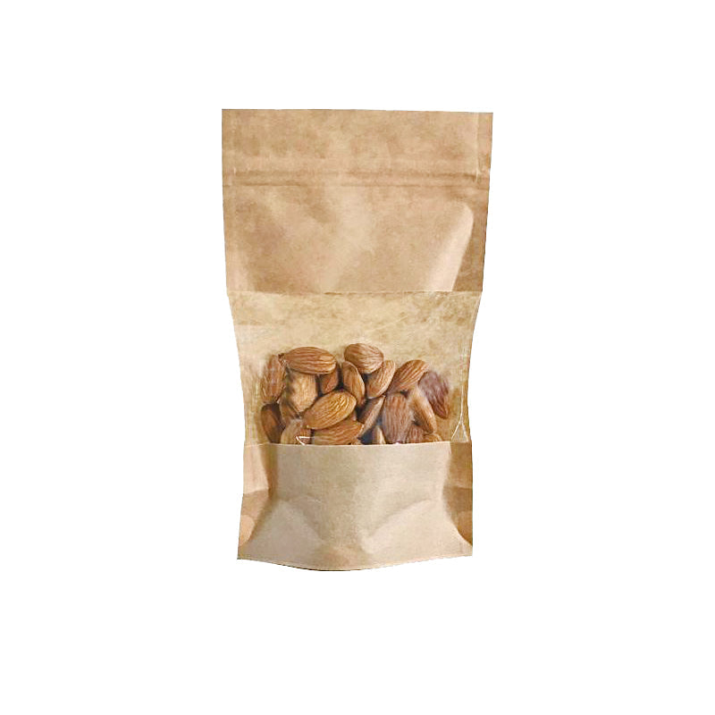 Sachet Doypack à fenêtre et zip hermétique 500ml|kraft brun|par 900