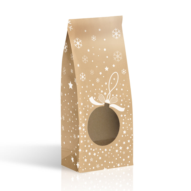 Sachet SOS Snow fenêtre|kraft brun|10+5,5x28,5cm|par 1200