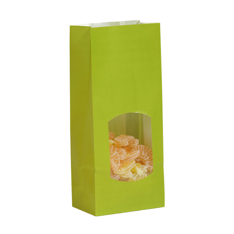 Sac alimentaire SOS fenêtre 250 ml|kraft lisse vert|par 1200