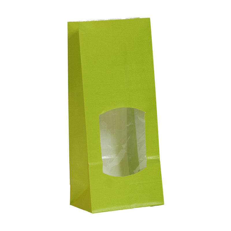 Sac alimentaire SOS fenêtre 250 ml|kraft lisse vert|par 1200