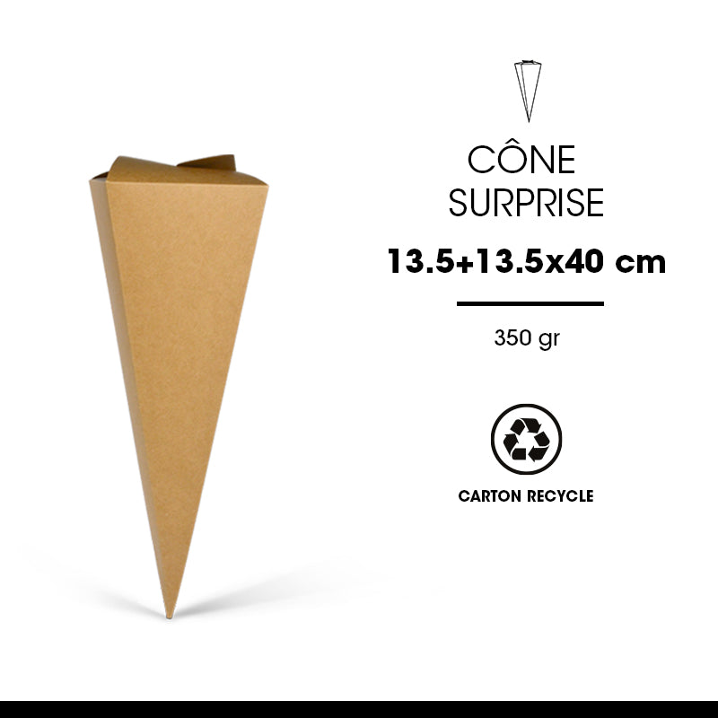 Pochette surprise|kraft brun|13,5x13,5x40cm|par 100