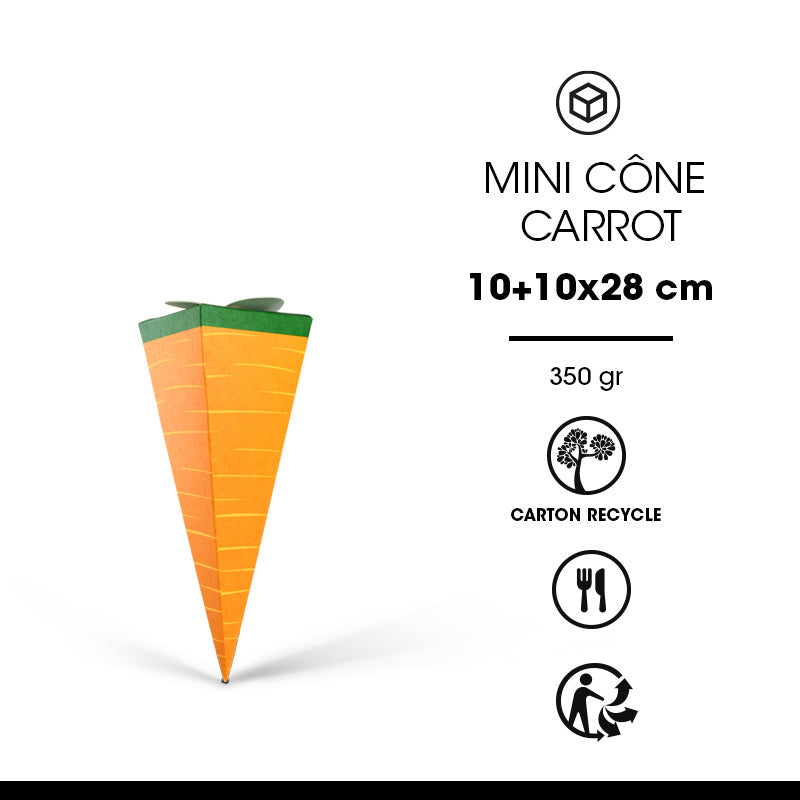 Pochette surprise Carrot|kraft blanc|10+10x28cm|par 120